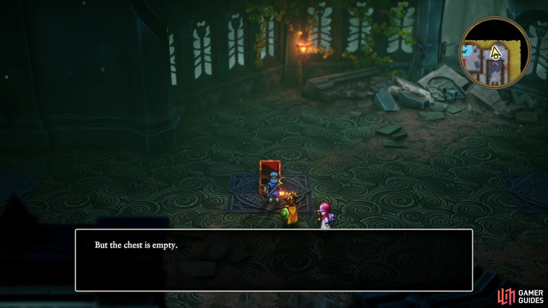 The chest in the northeastern corner of 1F is a tease - it&rsquo;s empty, but you need to open it so Nose for Treasure stops counting it.