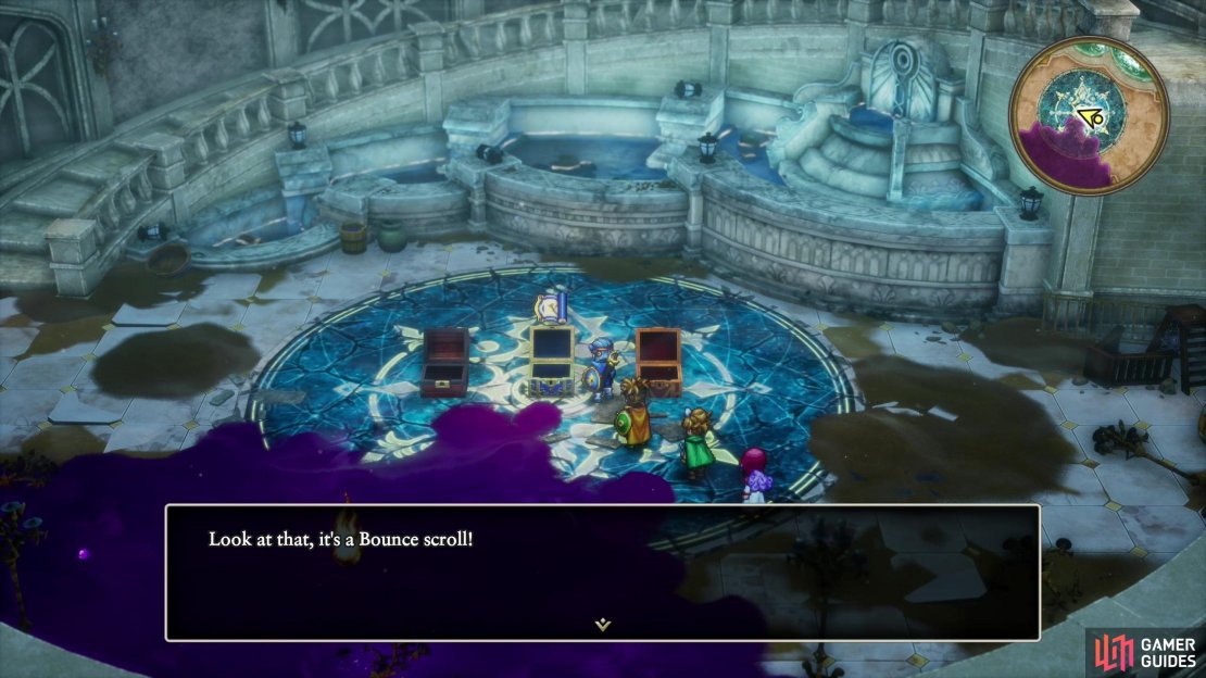 You will often find scrolls in chests, some of which are locked and require various keys,