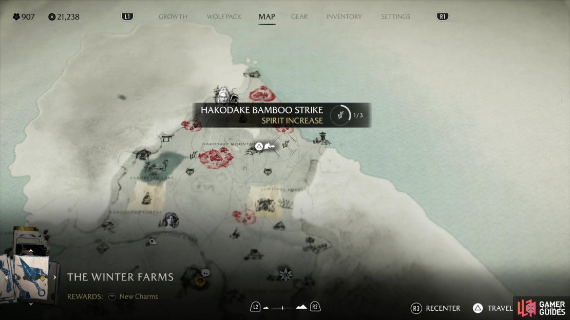 The location of the Hakodake Bamboo Strike on the map.