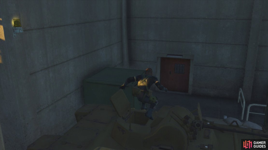 Park the tank so that you can use it as cover to enter the admin area undetected.