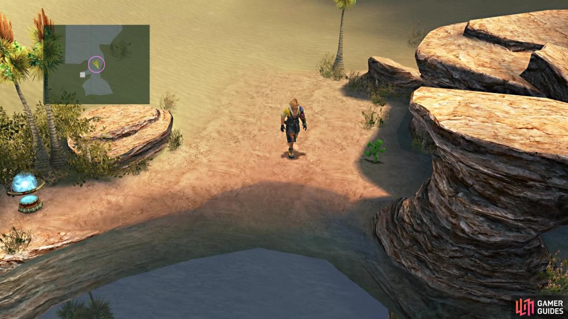 Tomay is hiding in the shadows in the Oasis area