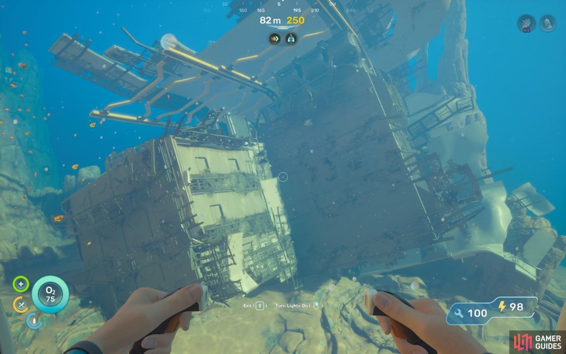 There is another large piece of wreckage to the south of the Lifepod.