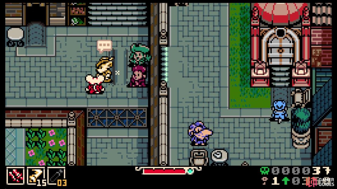 If you see a female NPC moving around with sparkles, speak to her to get some free Bones, up to three different times.