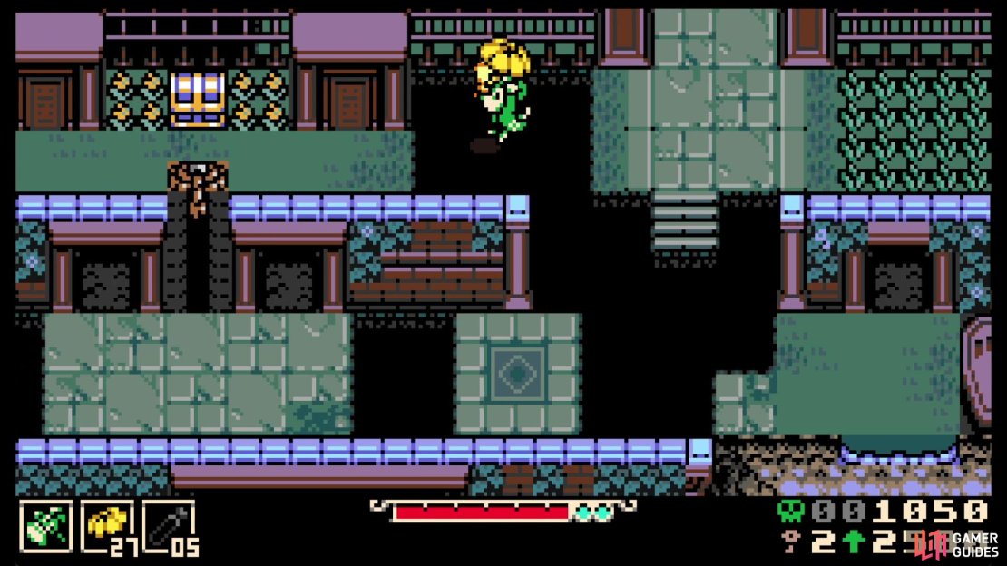 With the Deflector Parasol, you can float over to the higher section.