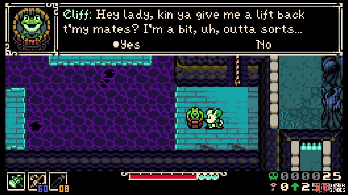 You&rsquo;ll need to carry the bucket with the frog in it back to his buddies.