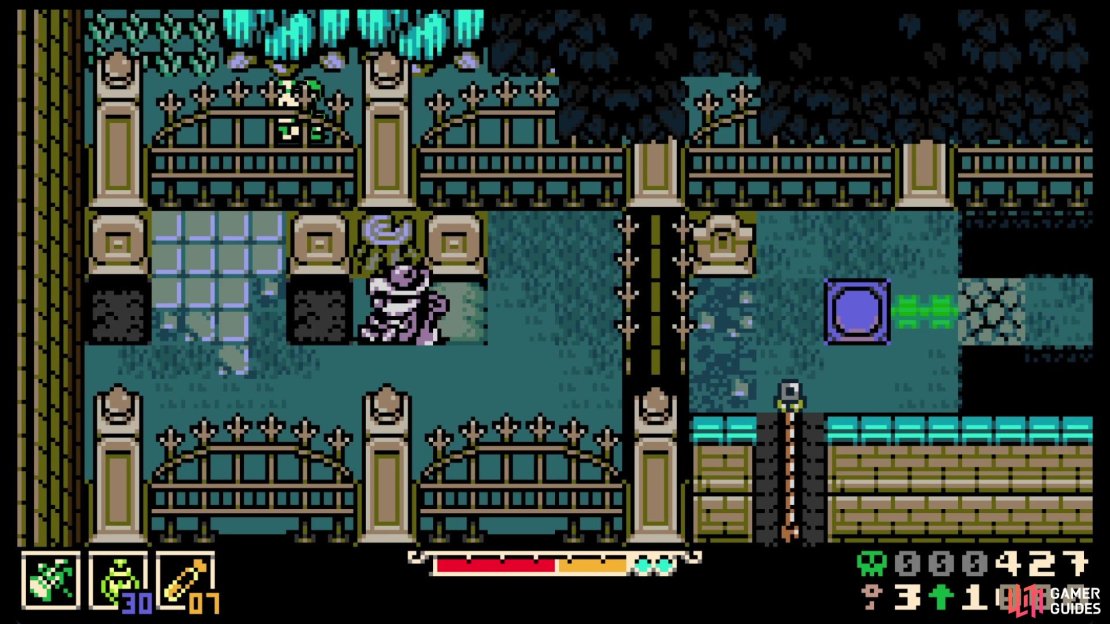 Towards the right side, you can go behind the long fence here for a secret area.