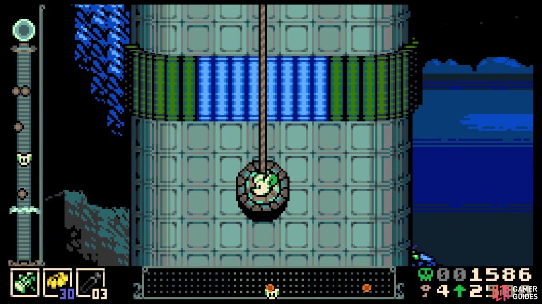 The goal of the tower is to keep going up, burrowing into the holes you see to clear obstacles.