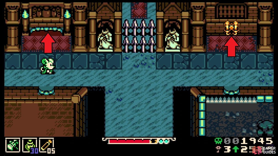 You can not only burrow under the wall on the left side, but also the right side, too.