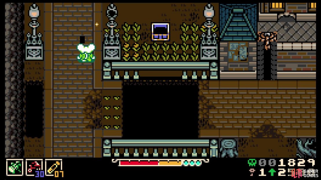 If you didn’t grab this chest before, open it now for a Bonestone Gem.