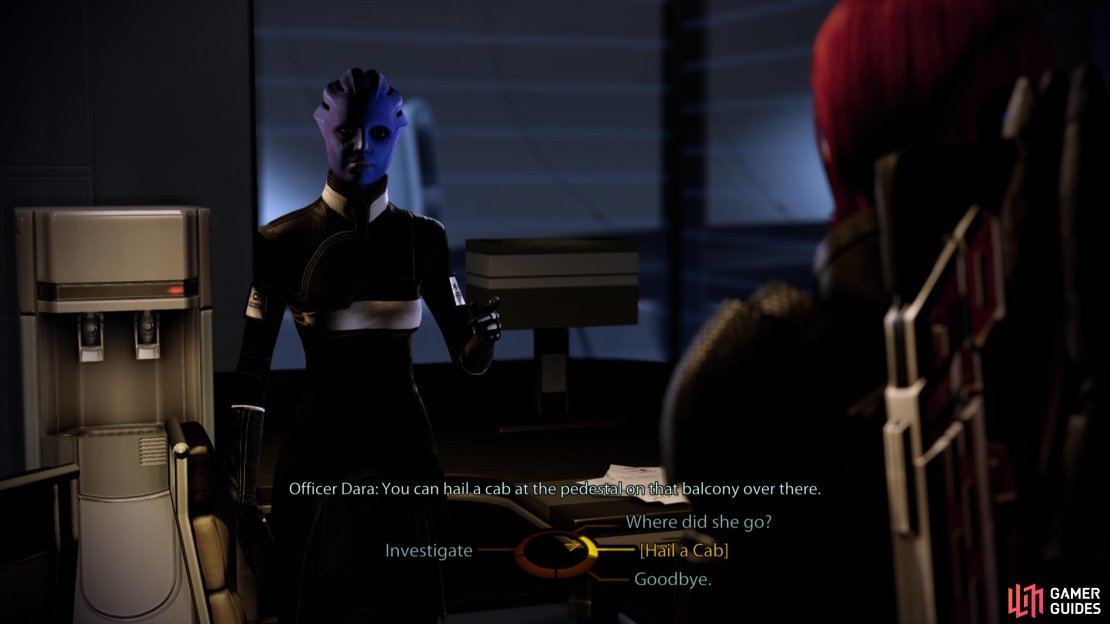 Talk to Officer Dara to learn Samara&rsquo;s wherabouts,