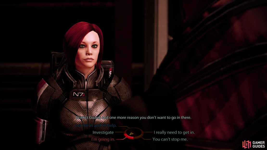 Talk your way into the quarantine zone - perhaps scoring more Paragon/Renegade while you&rsquo;re at it.