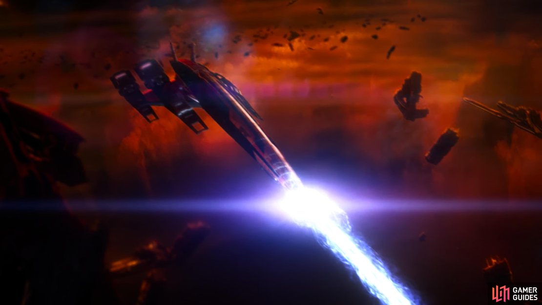 Events immediately beyond the Omega 4 Relay will vary depending on what upgrades you&rsquo;ve researched for the Normandy.
