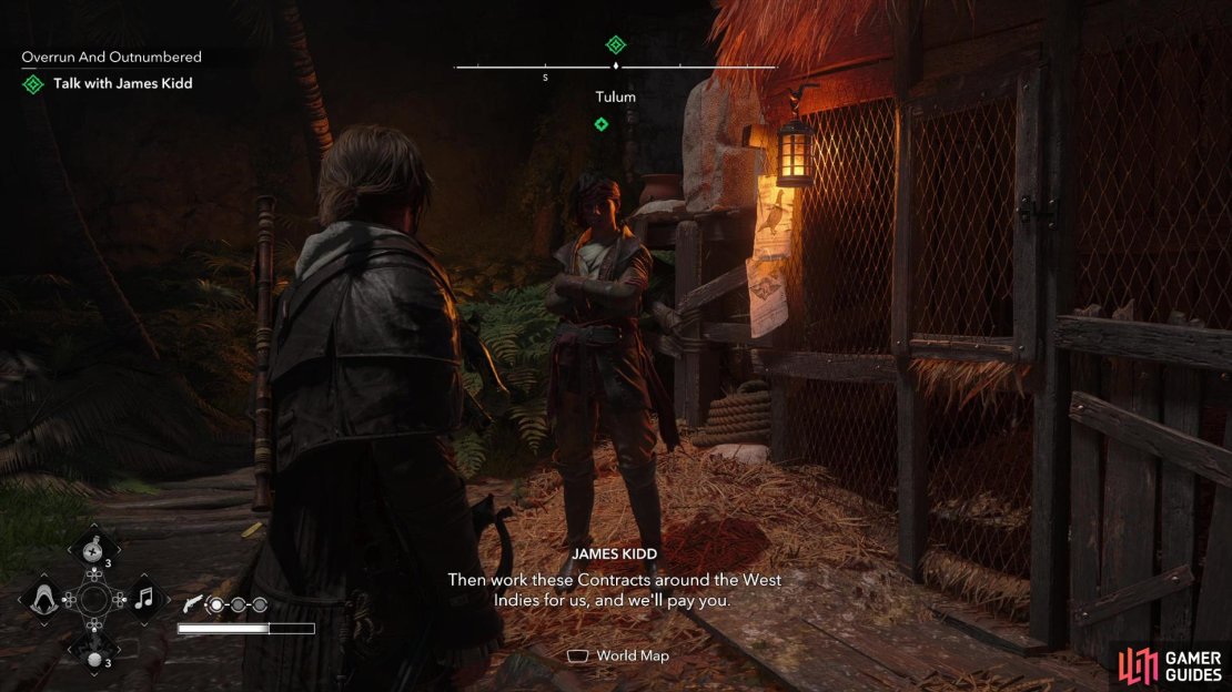You’ll be introduced to Assassin Contracts after completing the main quest “Overrun and Outnumbered”, courtesy of Kidd.