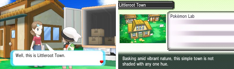 Littleroot has little to offer, but don&rsquo;t forget to check up on your mother or the Professor.