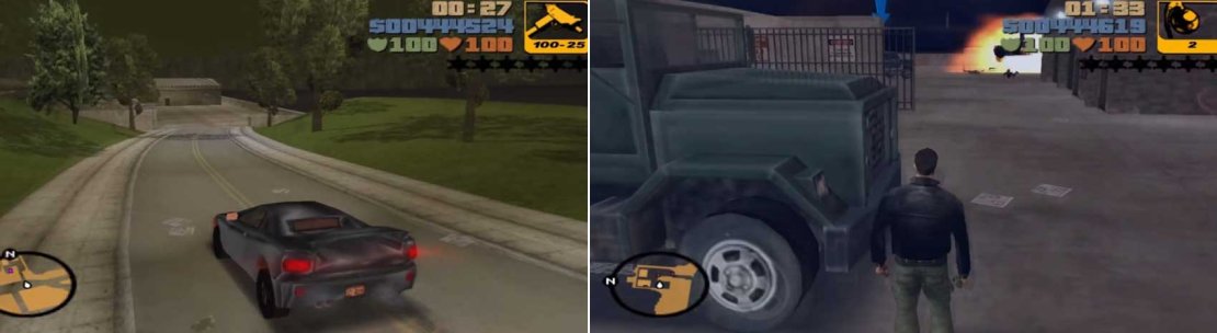 Exit the car to note the weapon icons (Shotgun, Uzi, M-16) near Phil. You&rsquo;ll also note some Body Armor between the crates and the Rhino tank. More on that last one later. There are some other weapons (Molotov Cocktails, Rocket Launcher) atop the crates.