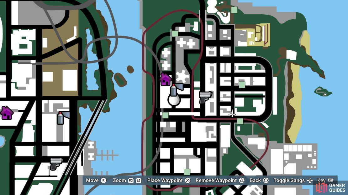 Head to the green squares around the map 