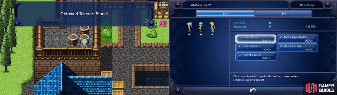 Go to the Relic Shop and buy the ones you want. It&rsquo;s good to have a broad range of equipment available. There are also items littered around the town to collect.