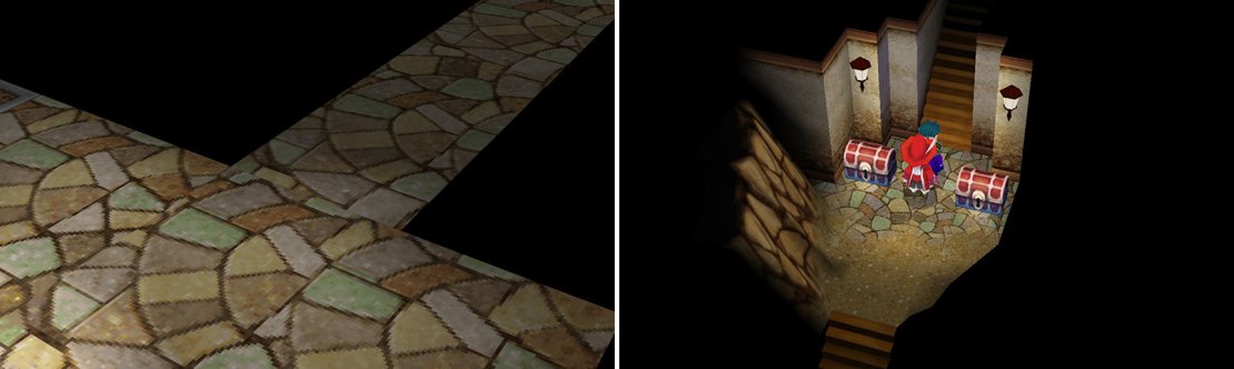 Enter it and you&rsquo;ll find two chests past some stairs; open each one for a Phoenix Down. Then continue into another dungeon.