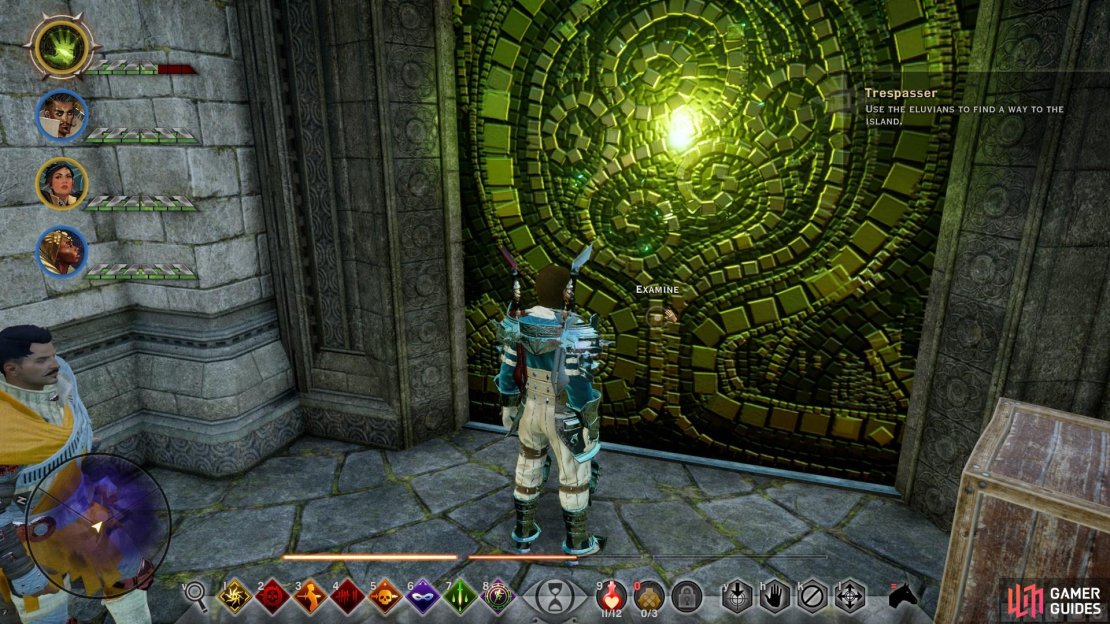 Interact with the mosaic to learn more of Fen&rsquo;Harel and open the way forward.