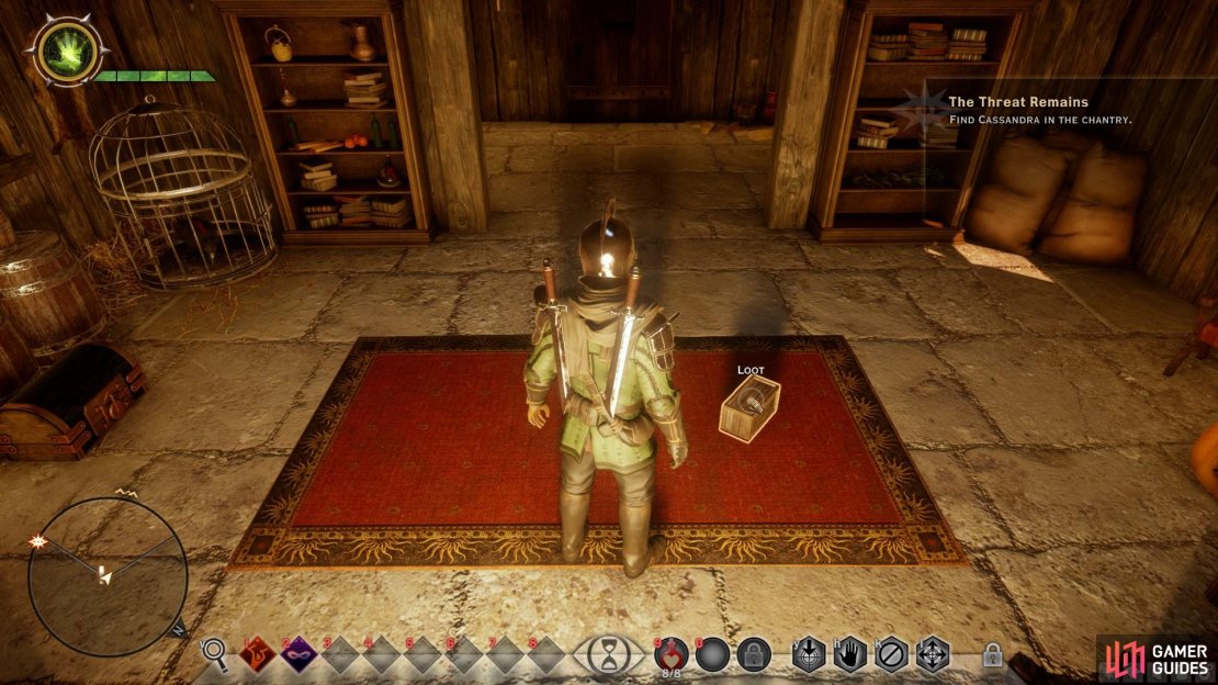 Don&rsquo;t miss the box in the centre of the room, which provides some randomly generated loot.
