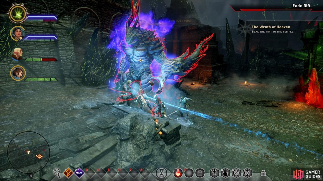 The Pride Demon is invulnerable to attack when its health bar is grey.