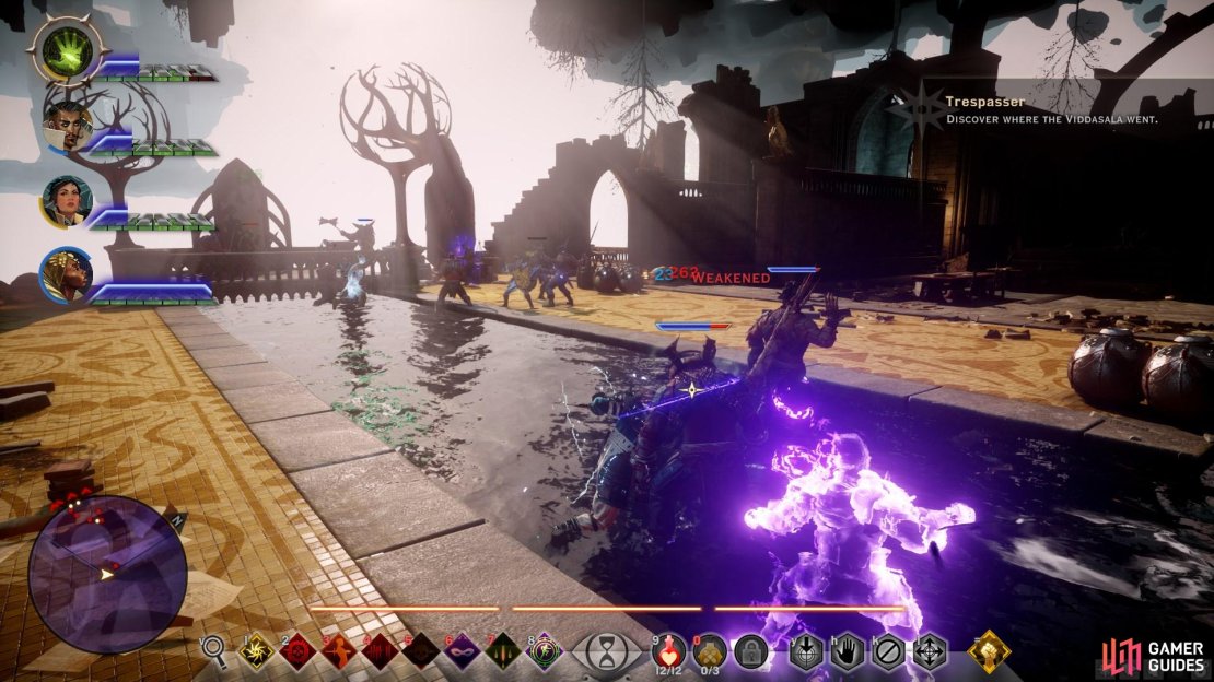 Always take out the ranged Qunari first, as these can inflict significant damage if left alone.