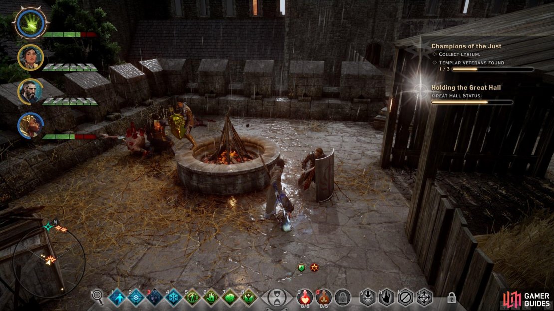 In the Upper Barracks you will find two Templars to rescue.