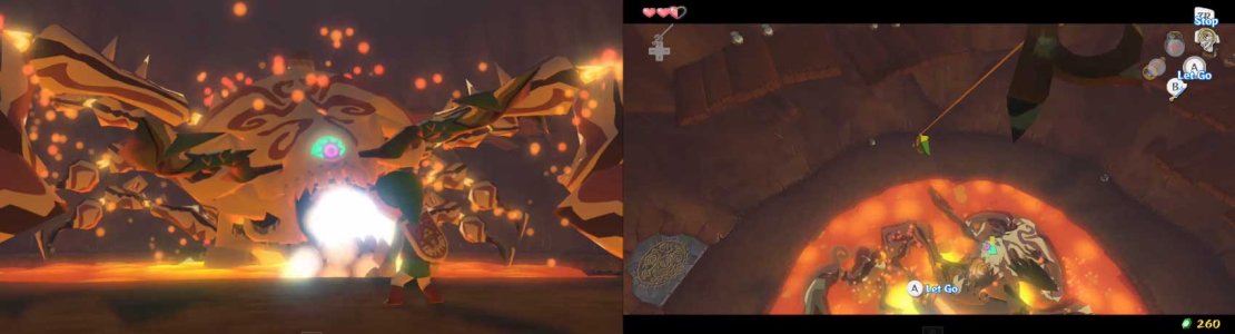 Begin by equipping the Grappling Hook if it hasn&rsquo;t been equipped already. Use it and focus towards the roof, where Valoo&rsquo;s tail is hanging from. As you move over the tail, a yellow sparkle appears!