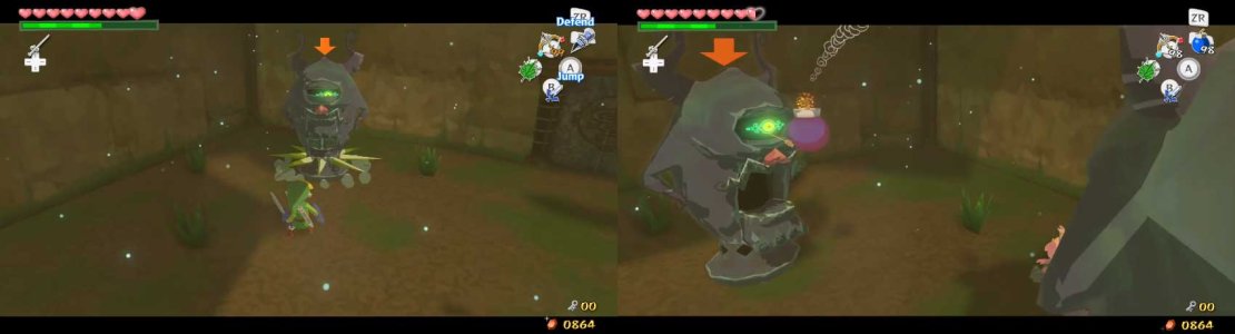 Defeat the Bokoblins to make a chest containing Treasure Chart #5 appear. Whenever you&rsquo;re ready, exit.