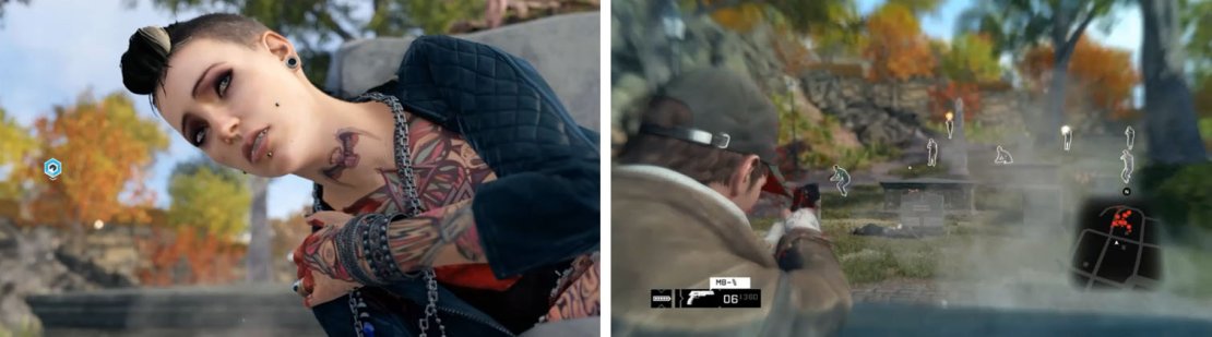 You&rsquo;ll arrive at St. Joseph Cemetery a little to late (left), but not too late to get some revenge (right).