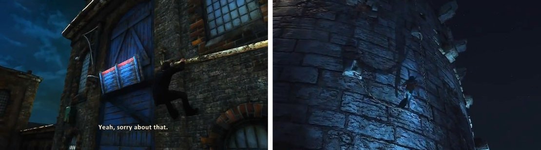 While exploring you&rsquo;ll need to climb over gates and up walls to continue your adventure.