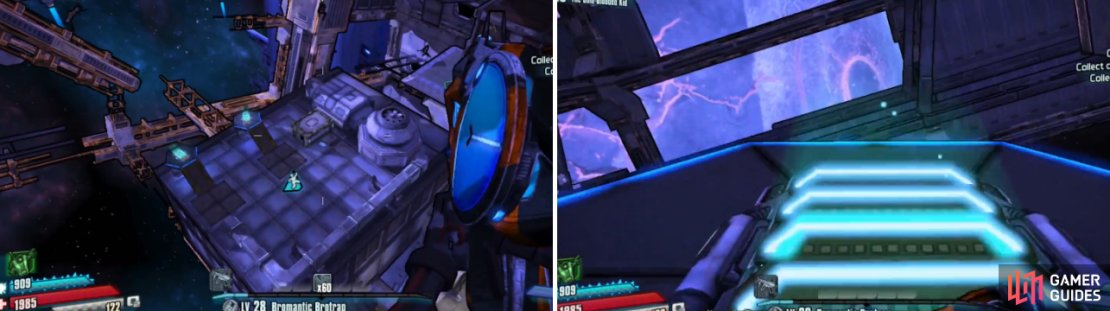 Jump down to this building, then hop over to the eastern building to find a jump pad that&rsquo;ll allow you to reach the sensor array.