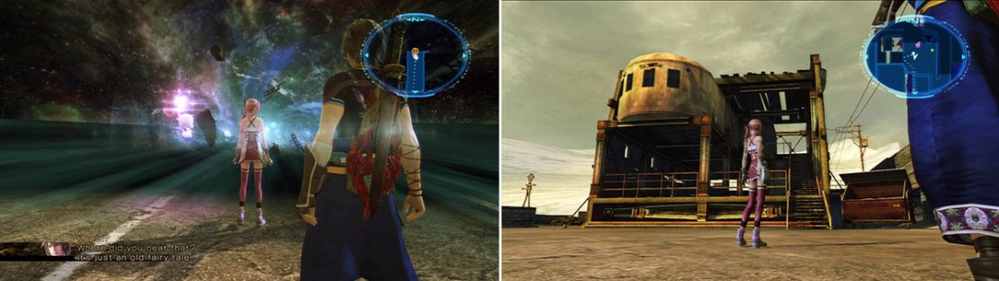 Use Moogle Hunt here (left). Vanille&rsquo;s house looks a little different than what we remember, but still pretty much the same. You may even recognise a familiar thing inside (right).
