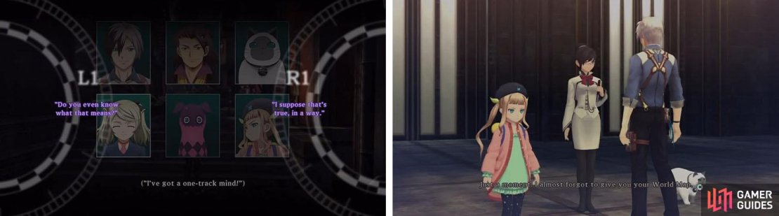 Consider Elle&rsquo;s interesting statement and then leave the Spirius building to gain the World Map.
