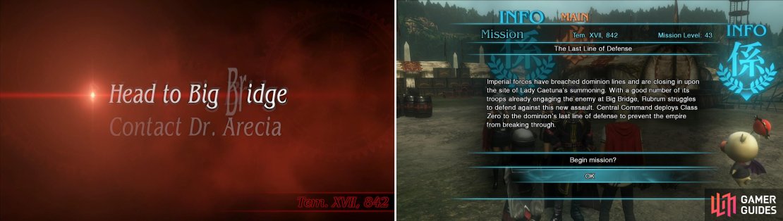 Select &ldquo;Call Dr Arecia&rdquo; to begin this mission.