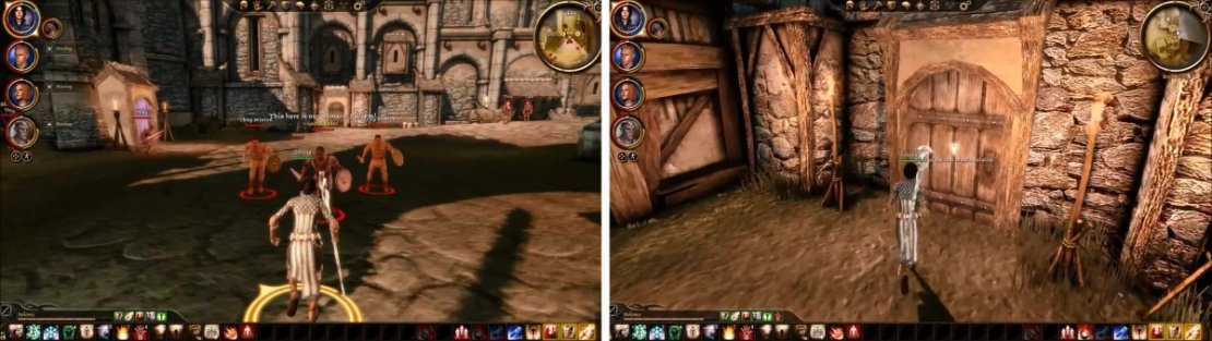 Kill the Gang Leaders in the Alleys and then approach the Door of a Blood Mage&rsquo;s Relative in each Alley to update the quest.