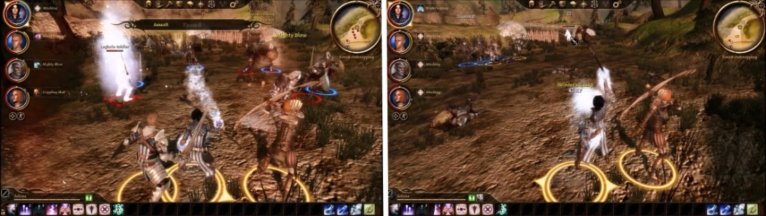 These soldiers will be fighting each other when you arrive. Join in and slaughter Loghain&rsquo;s men.