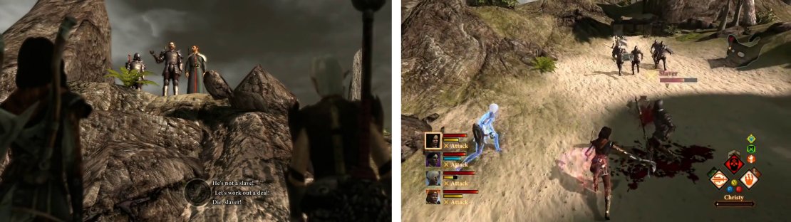 After taking up the quest, travel outside of Kirkwall and you&rsquo;ll be ambushed.