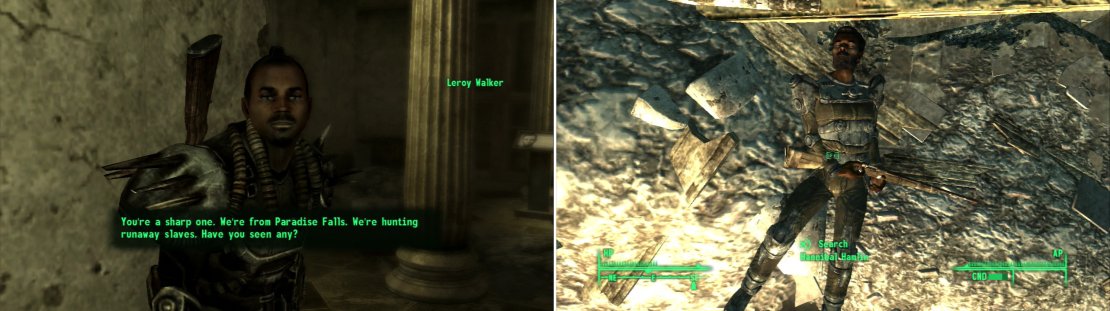 Leroy Walker leads the slavers who occupy the Lincoln Memorial (left). If you side with the slavers, there&rsquo;s really only one outcome for the slaves at the Temple of the Union (right).