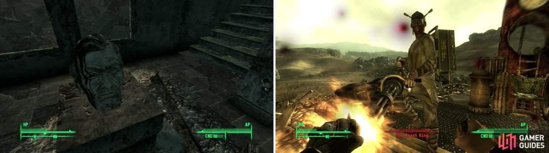 Lincoln&rsquo;s head is a powerful symbol for the escaped slaves at the Temple of the Union (left), but they hope for more. The Roach King (right) is willing to defend his &ldquo;kingdom&rdquo; from all invaders.