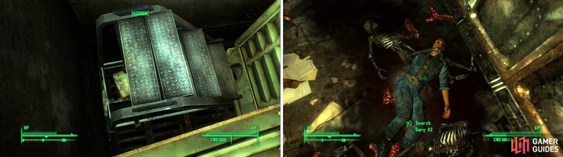 This Tumblers Today taunts us from beneath these steps (left). Gary #42, eh? That&rsquo;s&hellip; odd&hellip; Wonder where the rest of them are? (right).