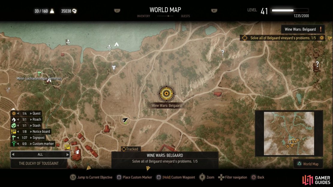 Seek out a Guarded Treasure site northeast of Francollarts.