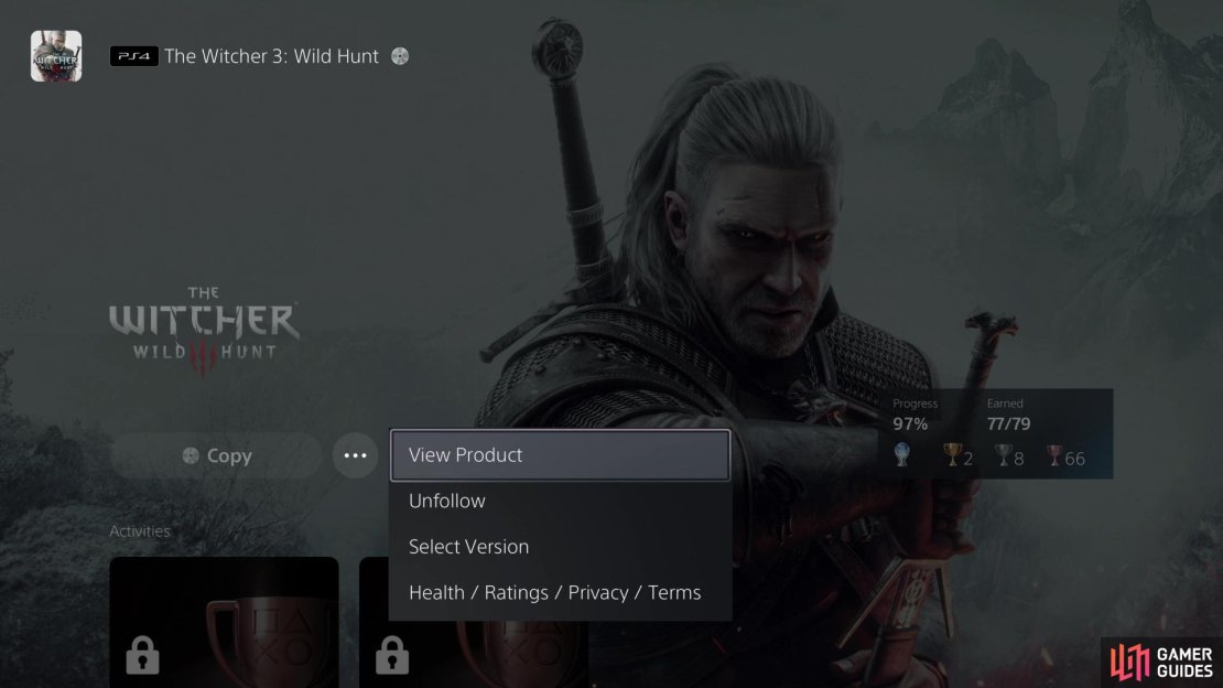 From the home screen, scroll down, then select the &ldquo;&hellip;&rdquo; button and pick the &ldquo;View Product&rdquo; option to reach the store page.