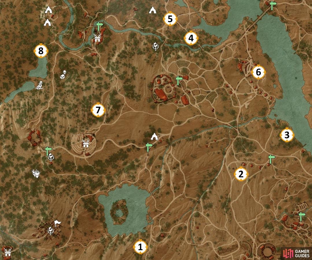 The Vermentino locations you ned to visit to beat this phase of the Wine Wars quest.