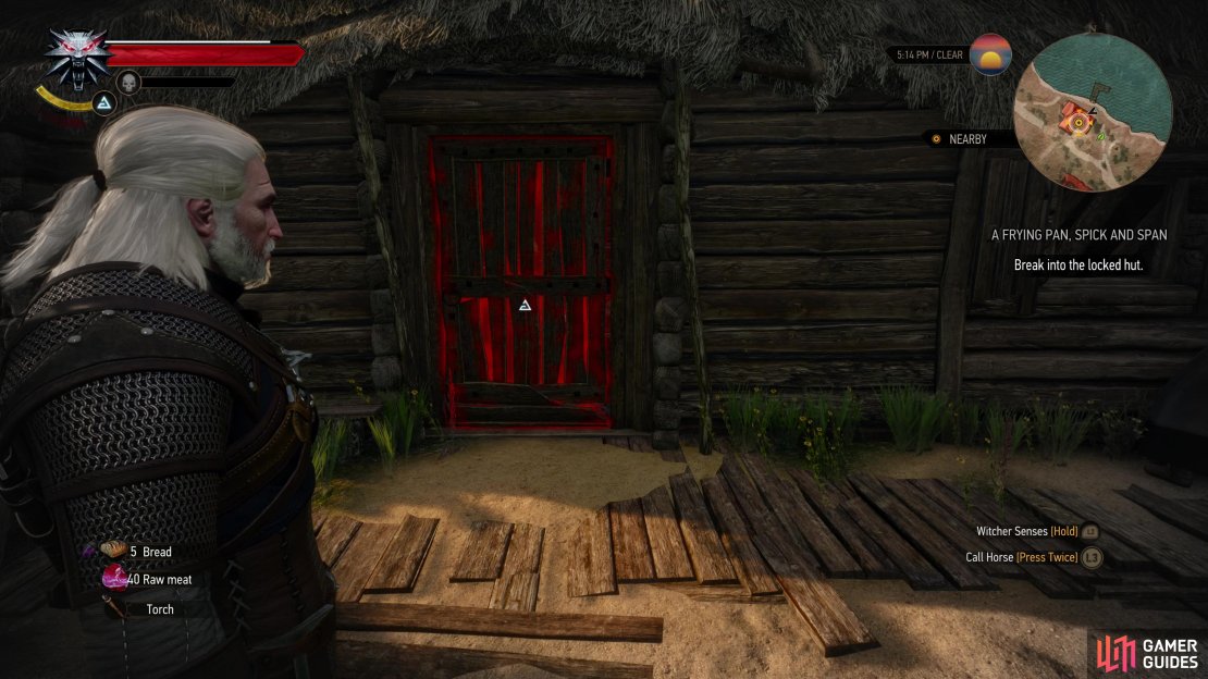 Use Aard to knock apart the door,