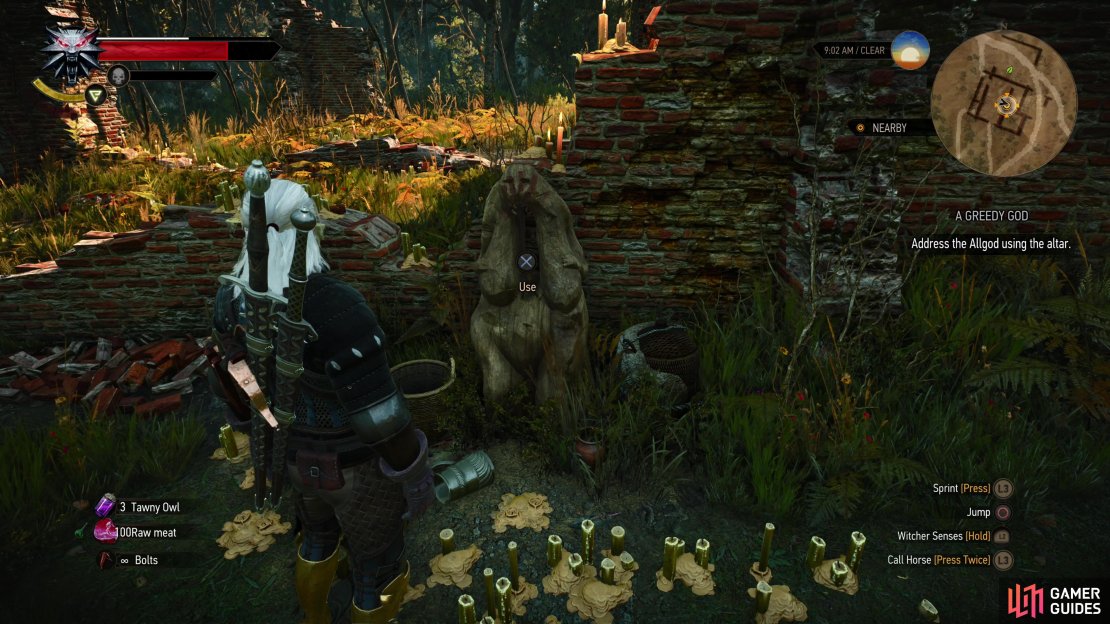 Agree to intervene on the peasant&rsquo;s behalf and talk to a statue,