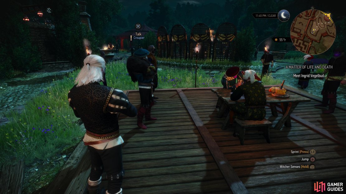 Once you&rsquo;re in the masquerade grounds, head sound to find a Gwent tournament.