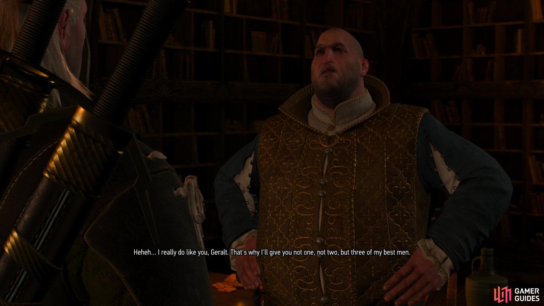 Before you get started with your rescue attempt, you can petition Dijkstra for aid - he&rsquo;ll give you muscle if you helped him find his treasure.