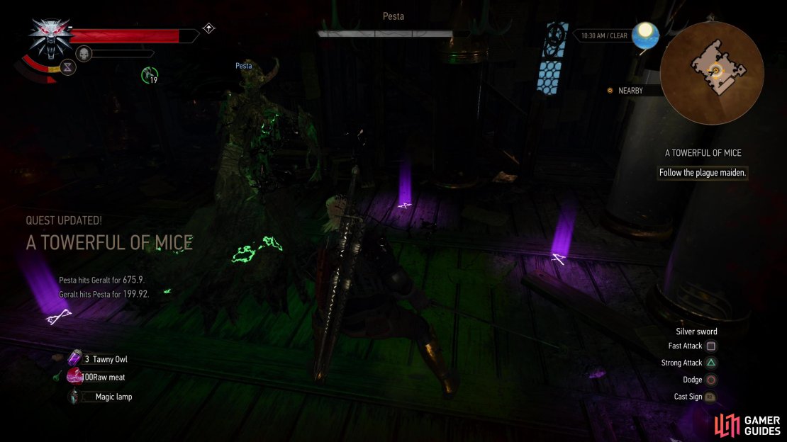 Damage the Pesta and it&rsquo;ll flee outside the tower.