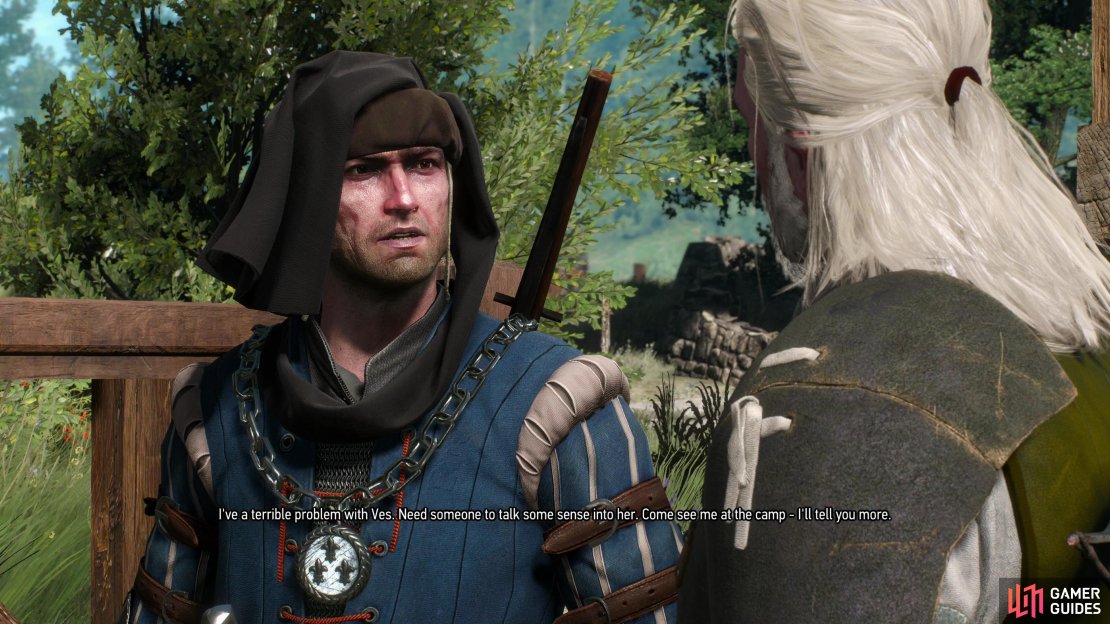 After meeting with his Redanian contact, Vernon will ask you to help resolve an issue with Ves.